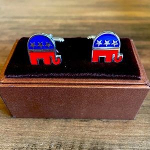 Republican Party Elephant Cufflinks